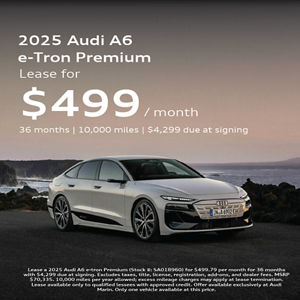 Front facing 2025 Audi A6 e-tron parked